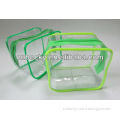 Clear small pvc plastic fabric/aluminium zipper bag